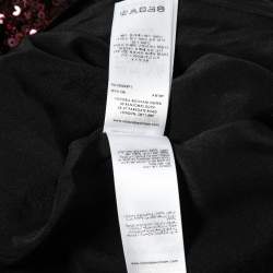 مملوكة مس�بقًا Victoria Beckham Burgundy Sequin Crew Neck Top S