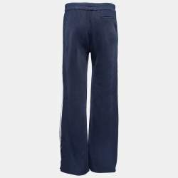 Pre Owned Victoria Victoria Beckham Navy Blue Rib Knit Flared Track Pants M