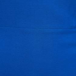 Pre Owned Victoria Beckham Blue Silk & Wool Sheath Dress L