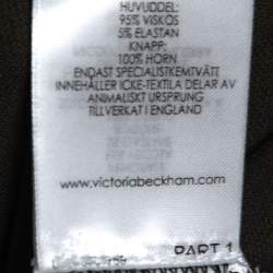 Pre Owned Victoria Beckham Dark Green Crepe Tailored Trousers S