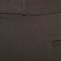 Pre Owned Victoria Beckham Dark Green Crepe Tailored Trousers S