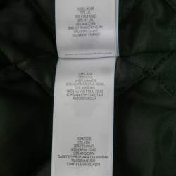 Pre Owned Victoria Beckham Bicolor Felt & Leather Biker Jacket S