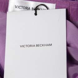 Victoria Beckham Purple Sequin-Embellished Flared Midi Skirt L