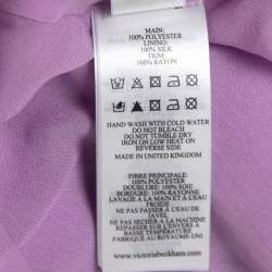 Victoria Beckham Purple Sequin-Embellished Flared Midi Skirt L