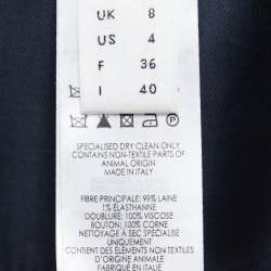 Pre Owned Victoria Beckham Burgundy Wool Open Front Blazer S