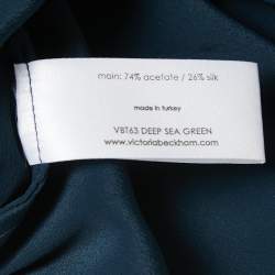 Pre Owned Victoria Beckham Navy Blue Crepe Cowl Neck Sleeveless Top S