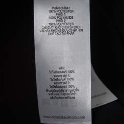 Pre Owned Victoria Beckham Burgundy Colorblock Paneled Chiffon Pleated Midi Skirt M