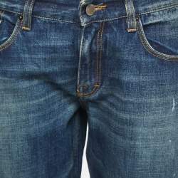 Pre Owned Victoria Beckham Blue Denim Boyfriend Jeans S Waist 27"