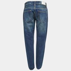 Pre Owned Victoria Beckham Blue Denim Boyfriend Jeans S Waist 27"