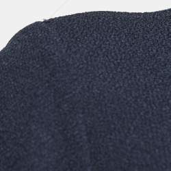 Victoria Beckham Navy Blue Crepe Full Sleeve Slit Detail Maxi Dress M