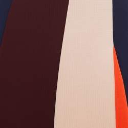 Pre Owned Victoria Beckham Multicolor Crepe Sleeveless Midi Dress M