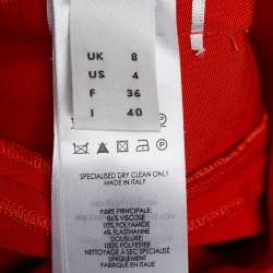 Pre Owned Victoria Beckham Orange Jersey Cold Shoulder Sheath Dress S