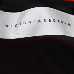 Pre Owned Victoria Beckham Orange Jersey Cold Shoulder Sheath Dress S