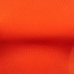 Pre Owned Victoria Beckham Orange Jersey Cold Shoulder Sheath Dress S