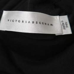 Victoria Beckham Black Wool Knit Turtleneck Sleeveless Top S
