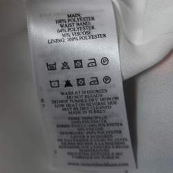 Pre Owned Victoria Beckham Multicolor Striped Knit Pleated Midi Skirt S