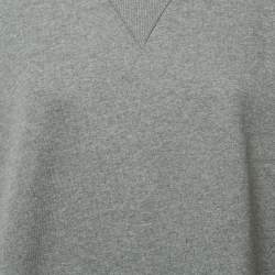 Pre Owned Victoria Beckham Grey Cotton Crew Neck Sweatshirt L 