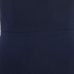 Pre Owned Victoria Beckham Navy Blue Silk Blend Cut Out Detail Sheath Dress M