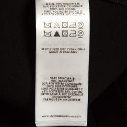 Pre Owned Victoria Beckham Black Crepe Silk Trimmed Sleeveless Midi Dress S