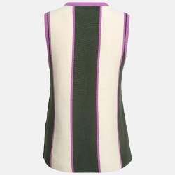 Pre Owned Victoria Beckham Multicolor Knit Sleeveless Tank Top M