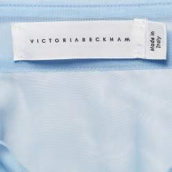 Pre Owned Victoria Beckham Blue Sheer Nylon Buttoned Full Sleeve Shirt S