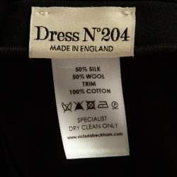 Pre Owned Victoria Beckham Black Silk Blend Belted Maxi Dress S