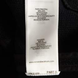 Pre Owned Victoria Beckham Black Wool Blend Knit Sleeveless Top M