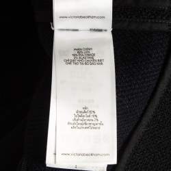 Pre Owned Victoria Beckham Black Wool Blend Knit Sleeveless Top M