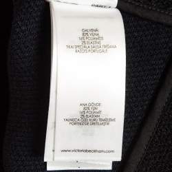 Pre Owned Victoria Beckham Black Wool Blend Knit Sleeveless Top M