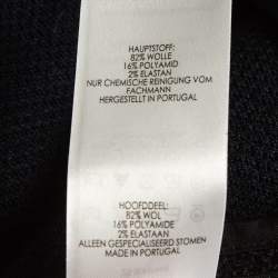 Pre Owned Victoria Beckham Black Wool Blend Knit Sleeveless Top M