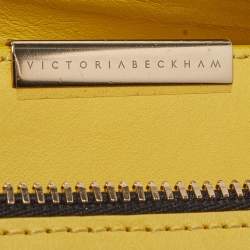 Pre Owned Victoria Beckham Yellow Leather Zip Pouch