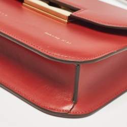 Victoria Beckham Brick Red Leather Eva Crossbody Bag