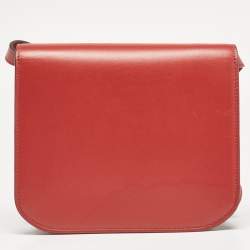 Victoria Beckham Brick Red Leather Eva Crossbody Bag