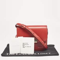 Victoria Beckham Brick Red Leather Eva Crossbody Bag