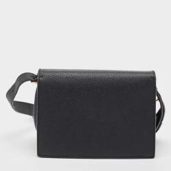 Pre Owned Victoria Beckham Black Leather Vanity Crossbody Bag