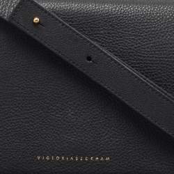 Pre Owned Victoria Beckham Black Leather Vanity Crossbody Bag