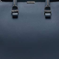 Pre Owned Victoria Beckham Blue Leather Liberty Tote