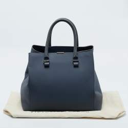 Pre Owned Victoria Beckham Blue Leather Liberty Tote