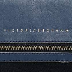 Pre Owned Victoria Beckham Blue Leather Liberty Tote