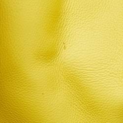 Pre Owned Victoria Beckham Yellow Grained Leather Quincy Tote