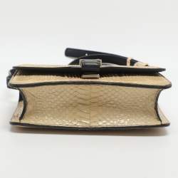 Pre Owned حقيبة فيكتوريا بيكهام متقاطعة من جلد البايثون البيج