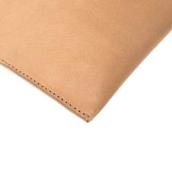 Pre Owned Victoria Beckham Peach Orange Leather Zip Clutch