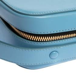 Pre Owned Victoria Beckham Baby Blue Leather Crossbody Bag