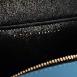 Pre Owned Victoria Beckham Baby Blue Leather Crossbody Bag