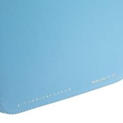 Pre Owned Victoria Beckham Baby Blue Leather Crossbody Bag
