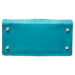 Victoria Beckham Turquoise Python Seven Satchel