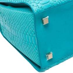 Victoria Beckham Turquoise Python Seven Satchel