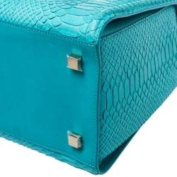 Victoria Beckham Turquoise Python Seven Satchel