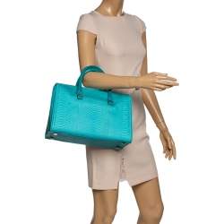 Victoria Beckham Turquoise Python Seven Satchel