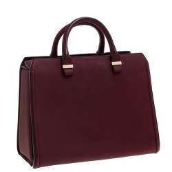 مملوكة مسبقًا Victoria Beckham Burgundy Leather Victoria Satchel